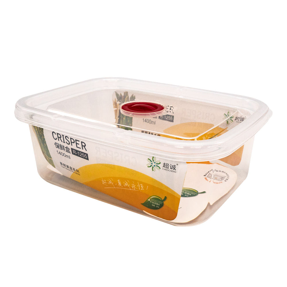 Envase Plástico Home Elegance Con Tapa 1400 ml