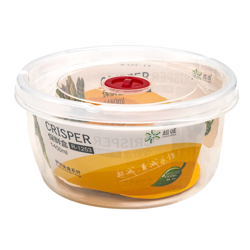 Envase Plástico Home Elegance Con Tapa 1450 ml