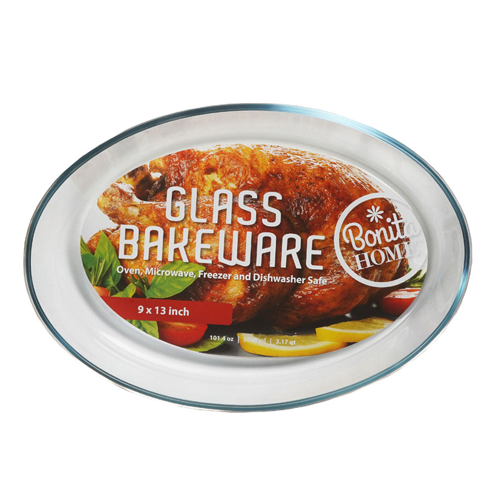 Refractario Ovalado 26 California de Vidrio 9" x 13"