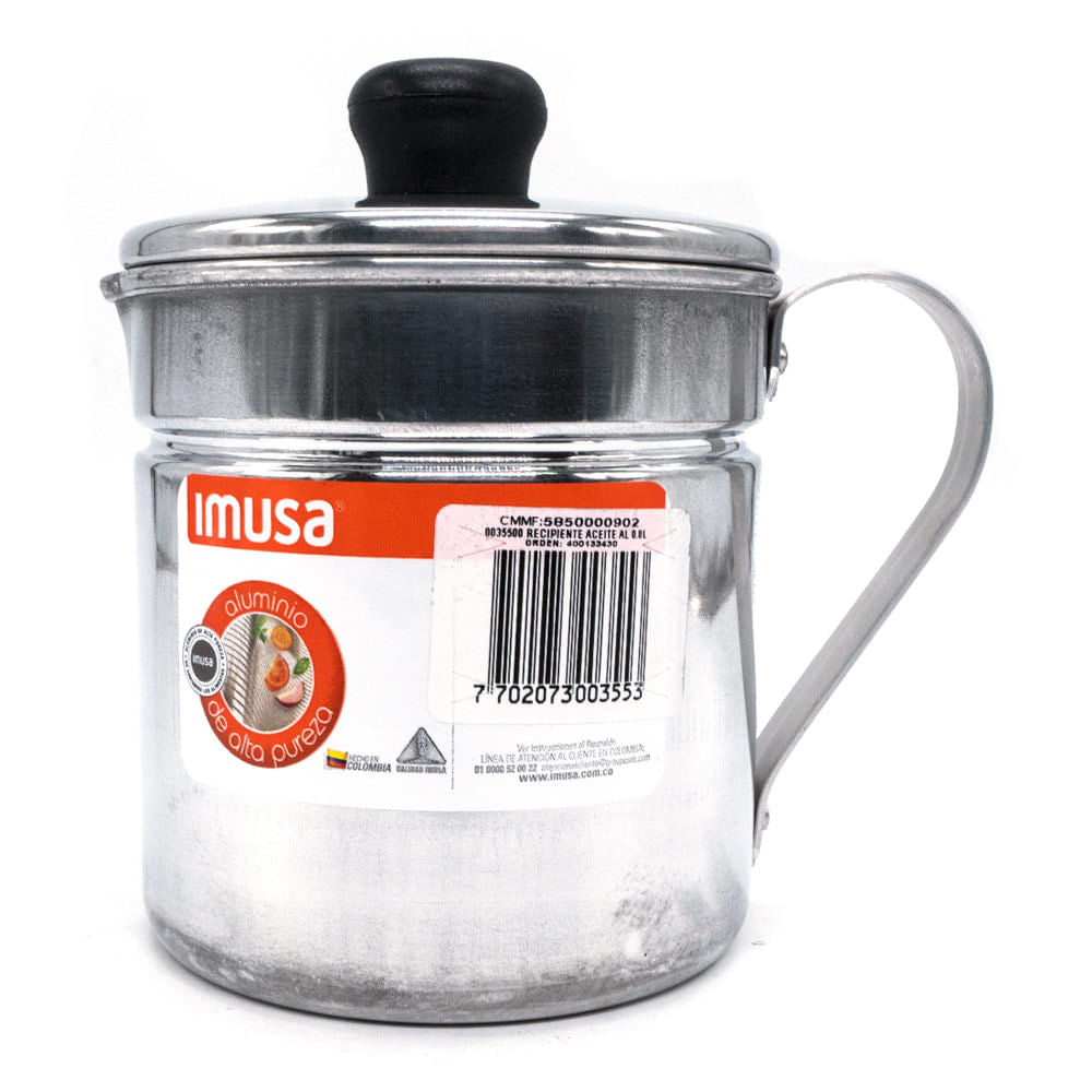 Recipiente Para Aceite Imusa de Aluminio de 8 L