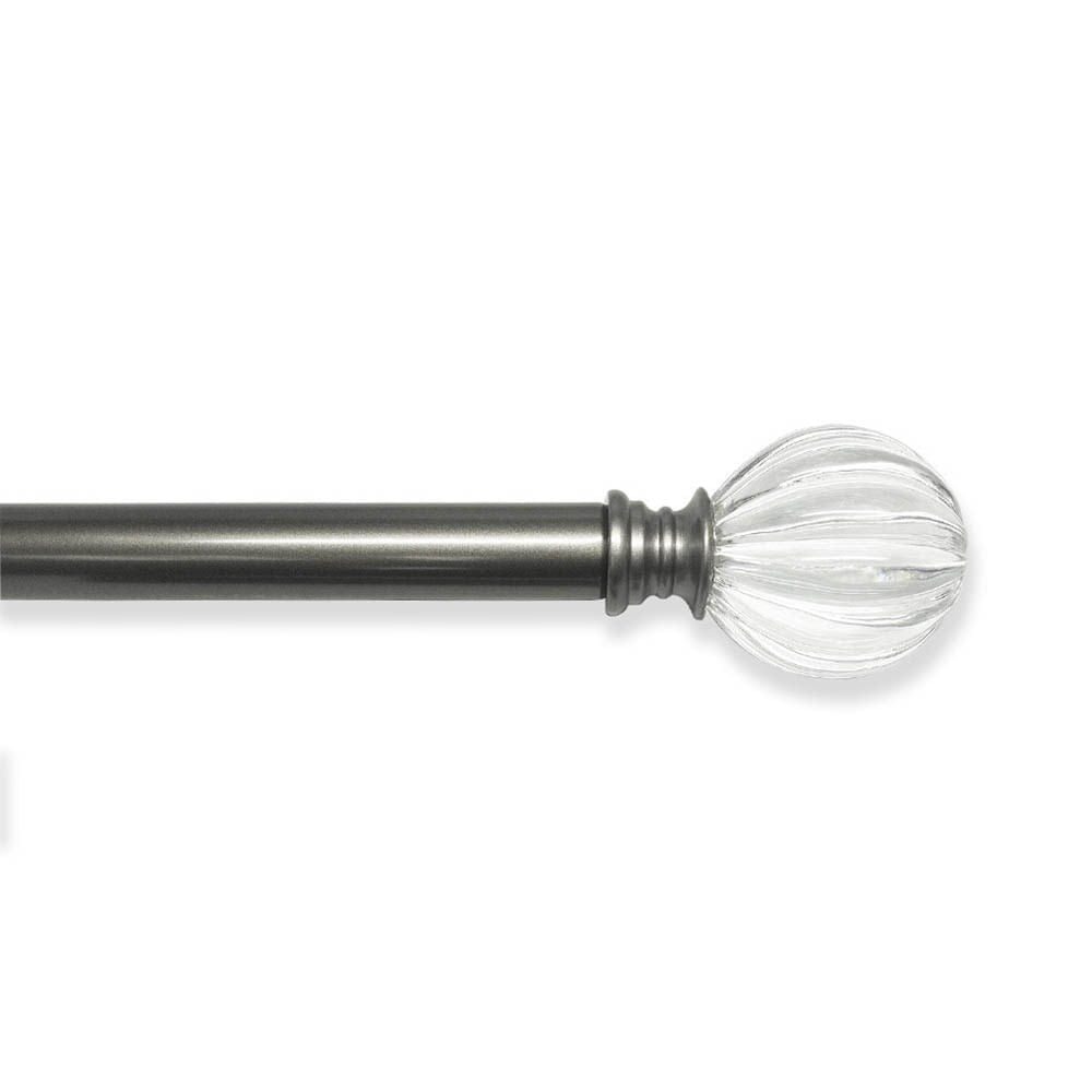 Cornisa Doble Kennedy Home Metal 28" x 48" - Gris Oscuro