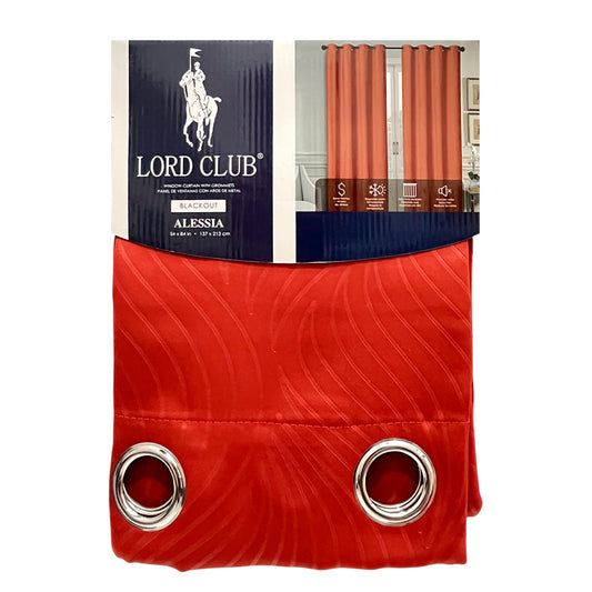 Cortina Alessia Rust / Lord Club / Blackout con Aros / 54" x 84"