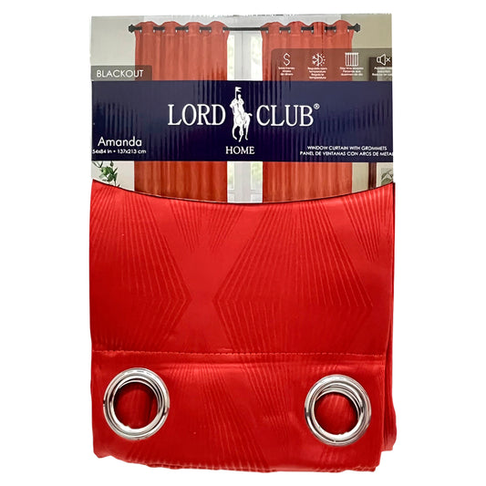 Cortina Amanda / Lord Club / Blackout con Aros / Rust 54" x 84"