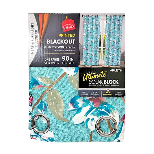 Cortina Arleth 52" x 90" Blackout Teal / Home Elegance