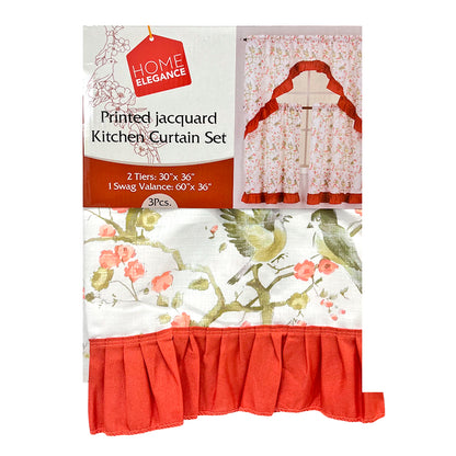 Cortina para Cocina Bird Estampada / 3 Piezas / Home Elegance