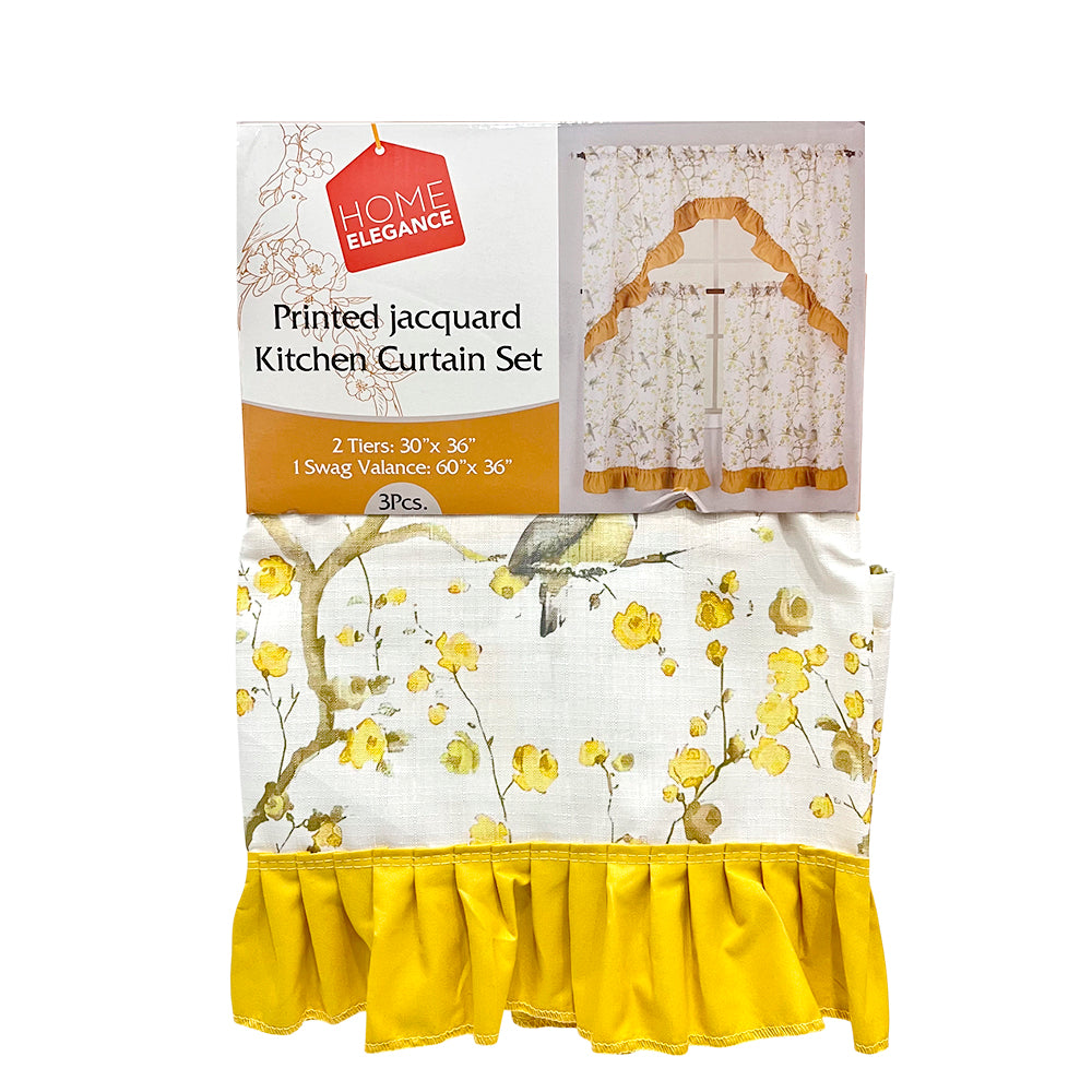 Cortina para Cocina Bird Estampada / 3 Piezas / Home Elegance
