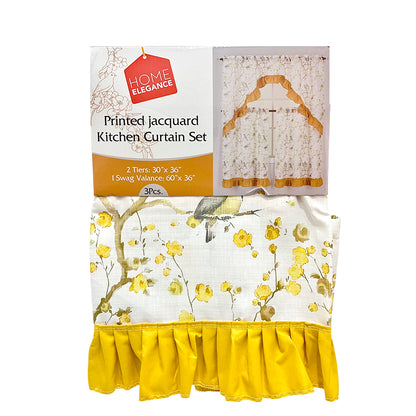 Cortina para Cocina Bird Estampada / 3 Piezas / Home Elegance