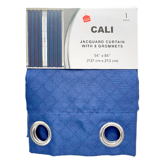 Cortina Cali / Home Elegance / Navy con Aros / 54" x 84"