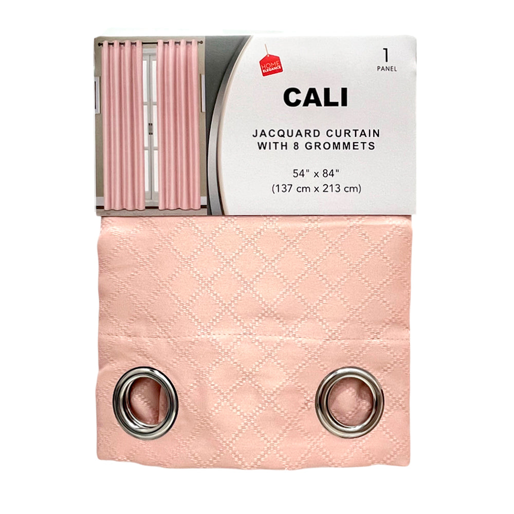 Cortina Cali / Home Elegance / Blush con Aros / 54" x 84"