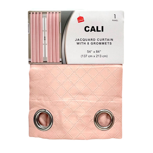 Cortina Cali / Home Elegance / Blush con Aros / 54" x 84"