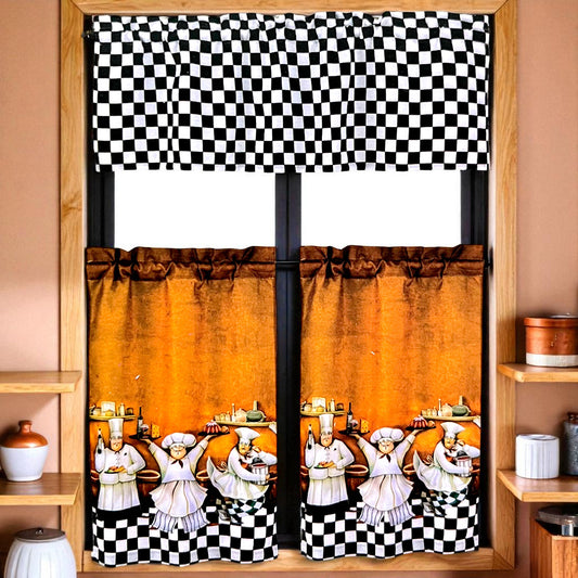 Cortina de Cocina / Home Elegance / Estampada Chef1