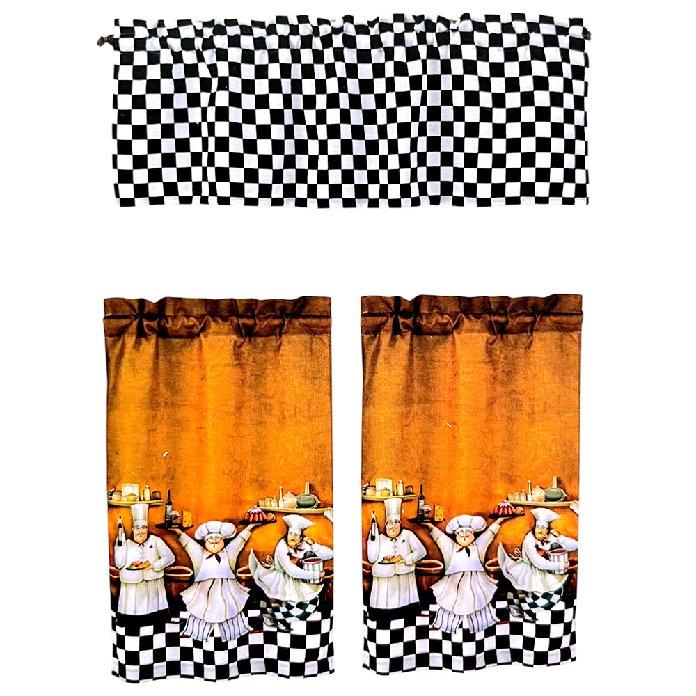 Cortina de Cocina / Home Elegance / Estampada Chef1