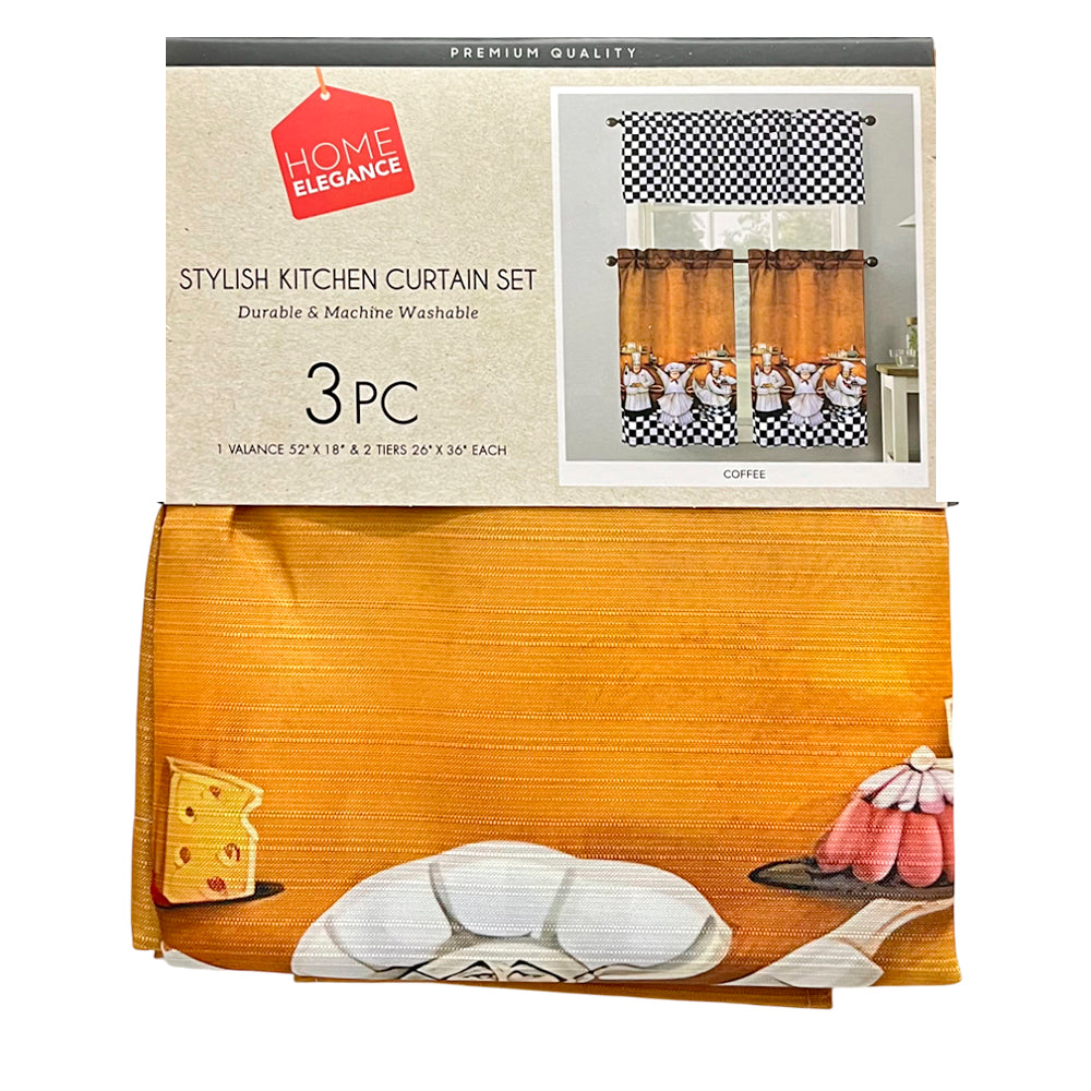 Cortina de Cocina / Home Elegance / Estampada Chef1