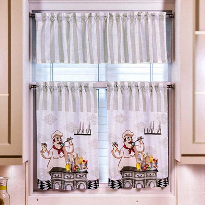Cortina de Cocina / Home Elegance / Estampada Chef2