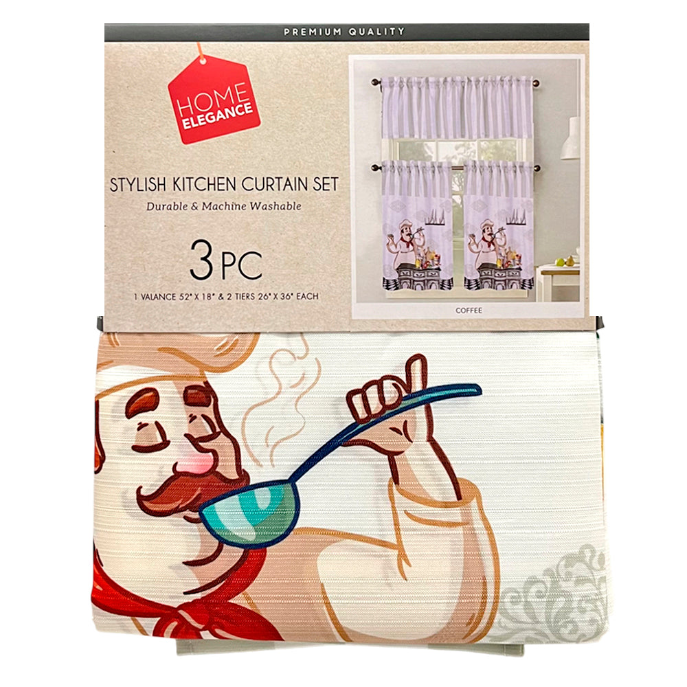 Cortina de Cocina / Home Elegance / Estampada Chef2