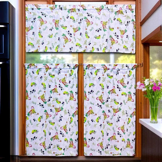 Cortina de Cocina / Home Elegance / Estampada Olive