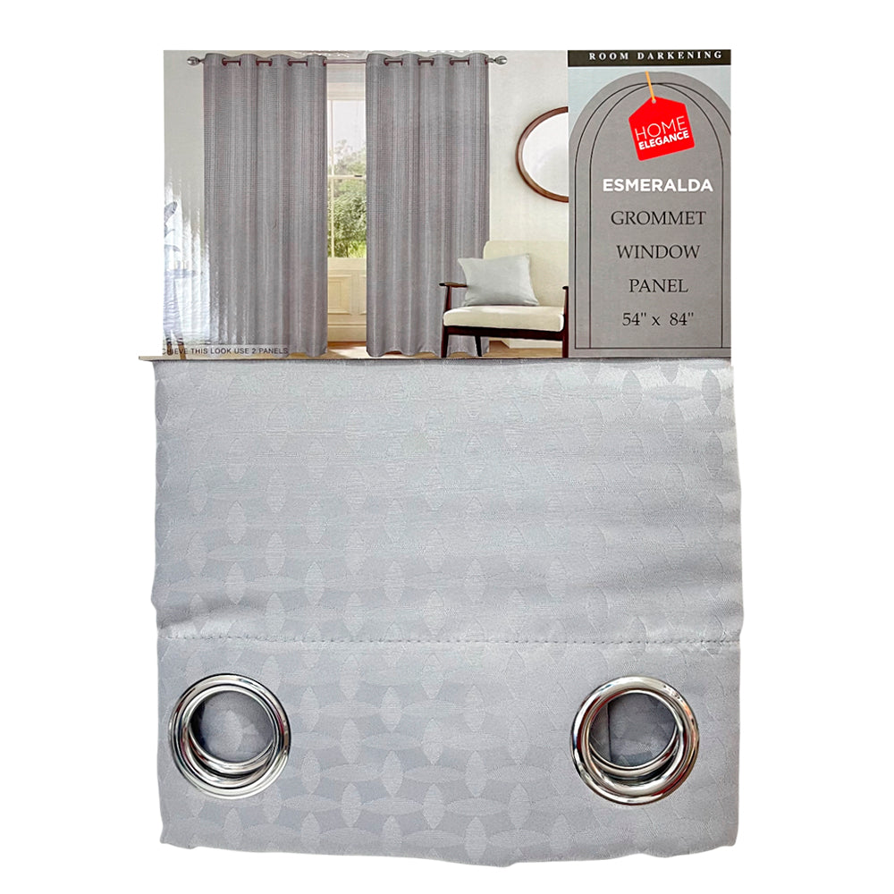 Cortina Esmeralda 54" x 84" Jacquard Silver / Home Elegance