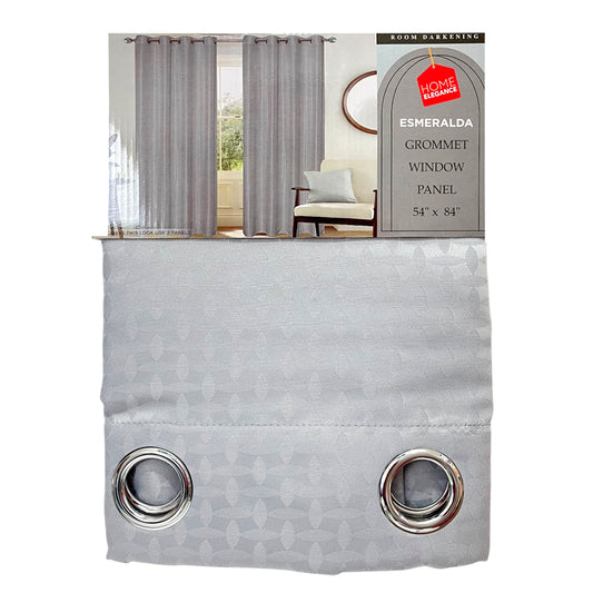 Cortina Esmeralda 54" x 84" Jacquard Silver / Home Elegance