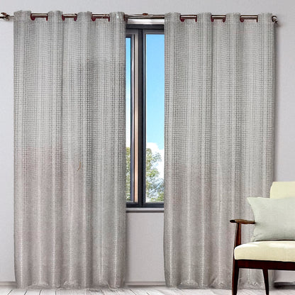 Cortina Esmeralda 54" x 84" Jacquard Silver / Home Elegance