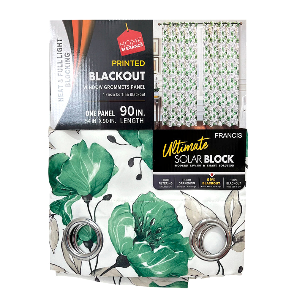 Cortina Francis 52" x 90" Blackout Verde / Home Elegance