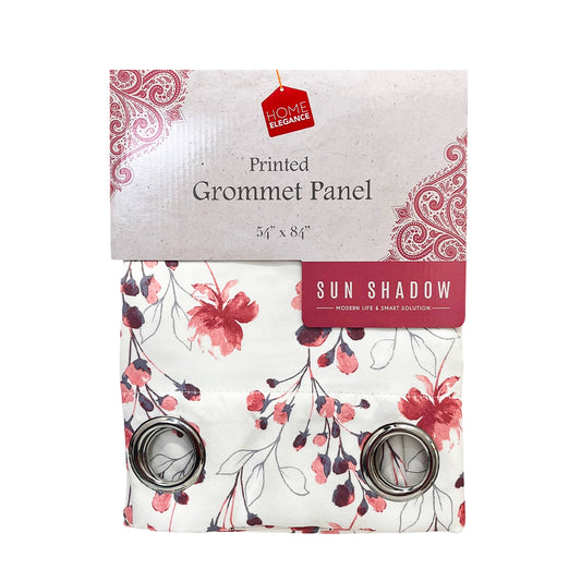 Cortina Meadow Home Elegance / Blackout / Roja con Aros – 54" x 84"