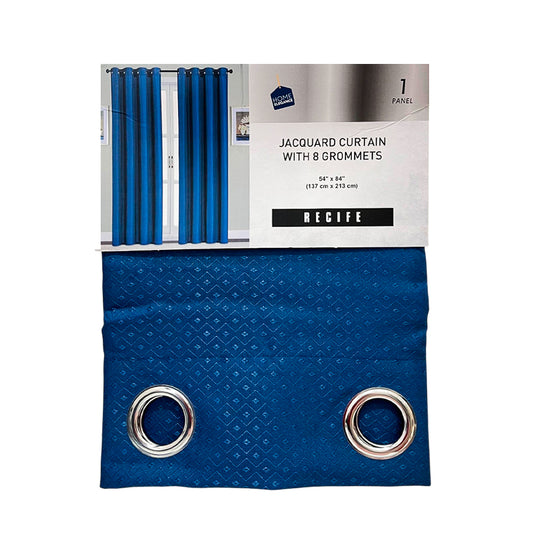 Cortina Recife Home Elegance / Navy con Aros – 54" x 84"