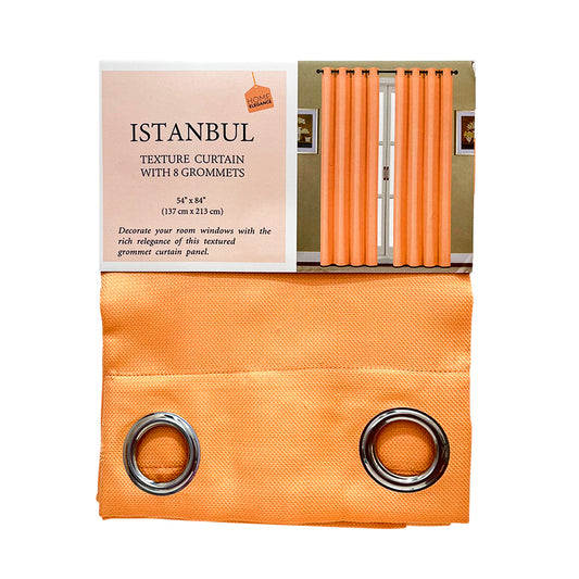 Cortina Istanbul Home Elegance / Peach con Aros – 54" x 54"