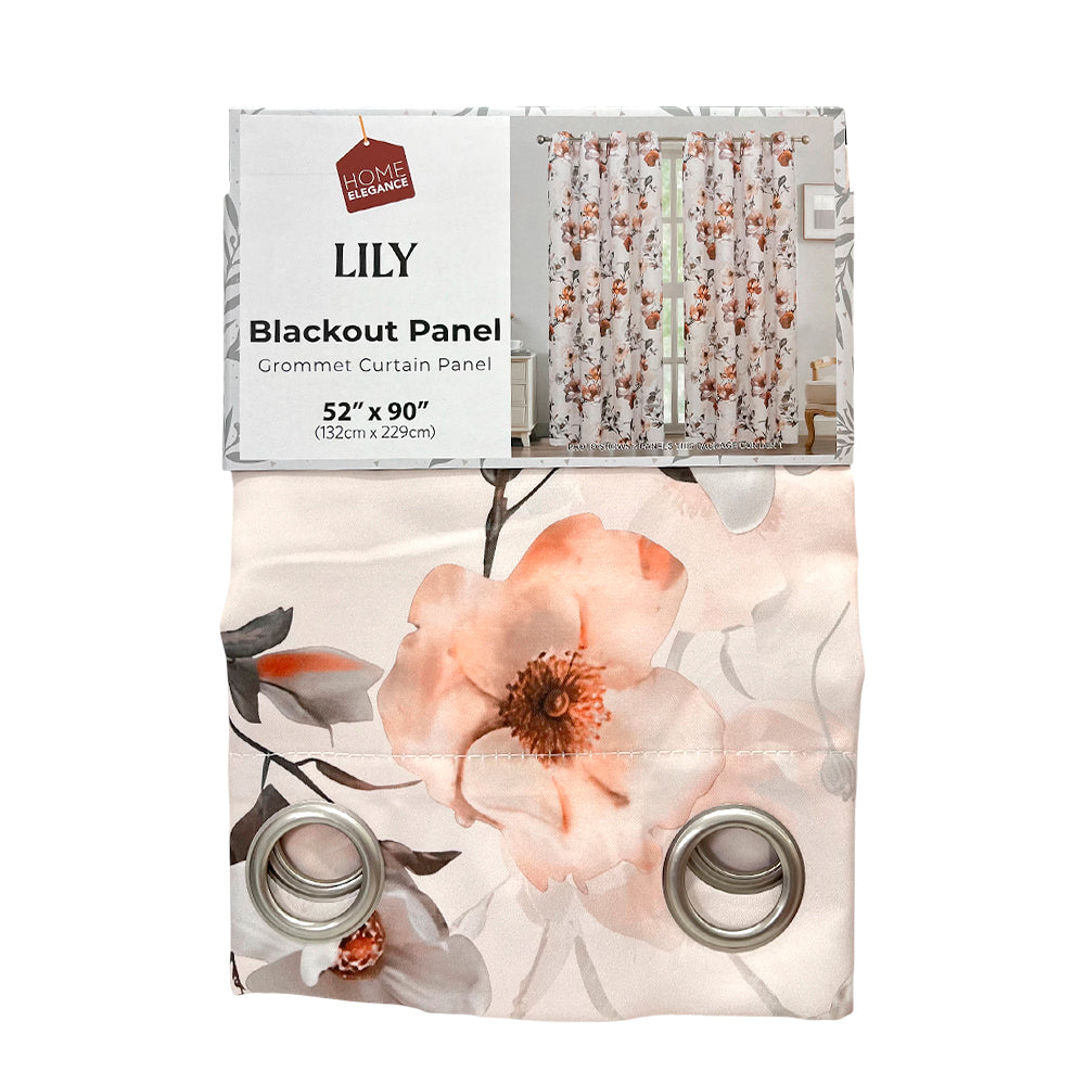 Cortina Lily 52" x 90" Blackout Orange / Home Elegance