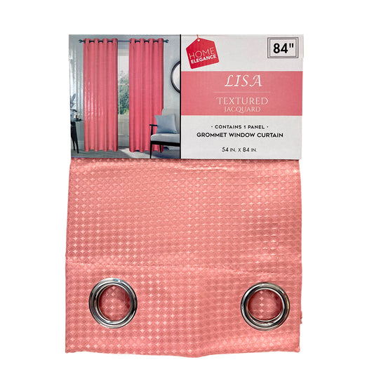 Cortina Lisa 54" x 84" Jacquard Blush / Home Elegance