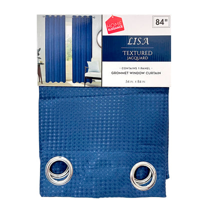 Cortina Lisa 54" x 84" Jacquard Azul Navy / Home Elegance