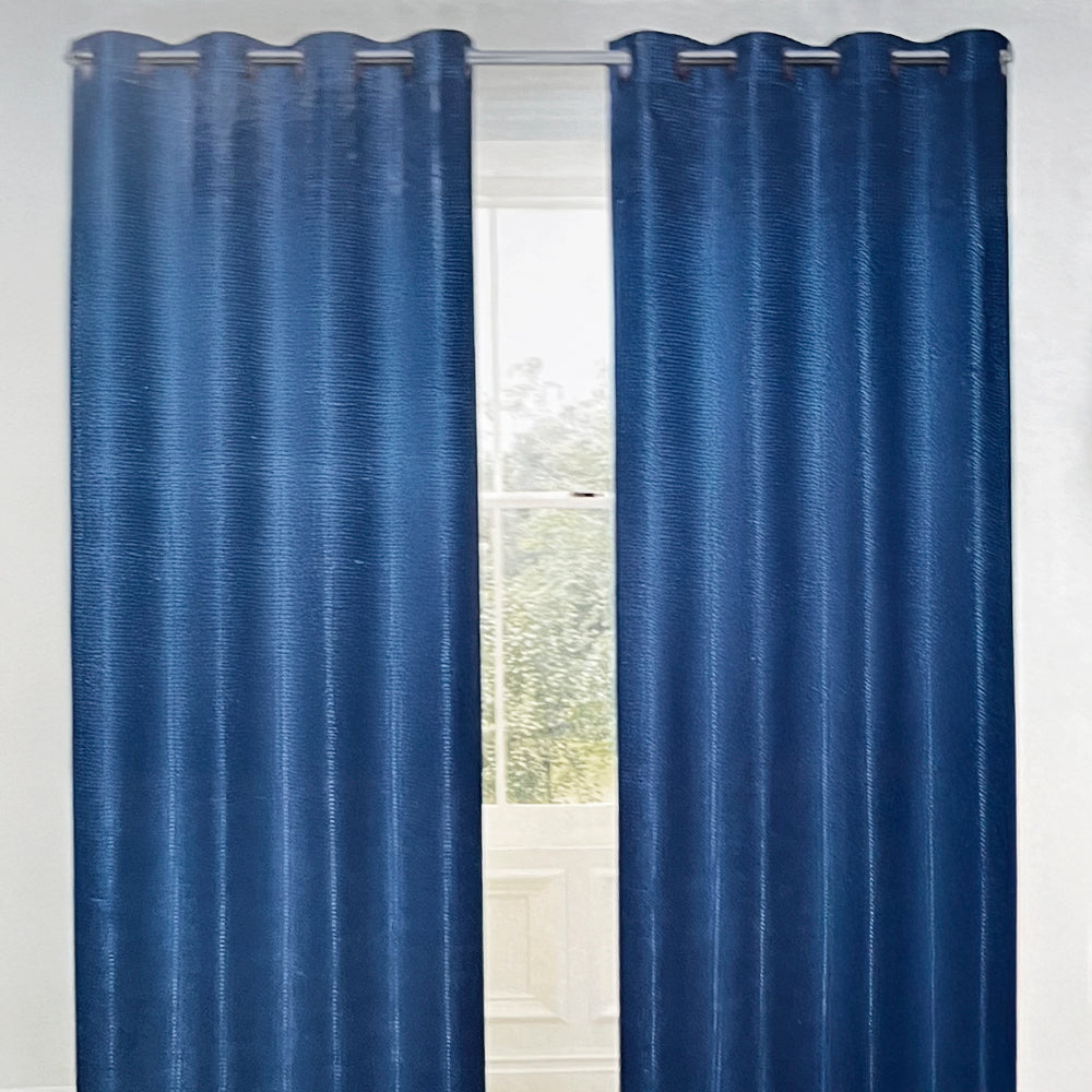 Cortina Lisa 54" x 84" Jacquard Azul Navy / Home Elegance
