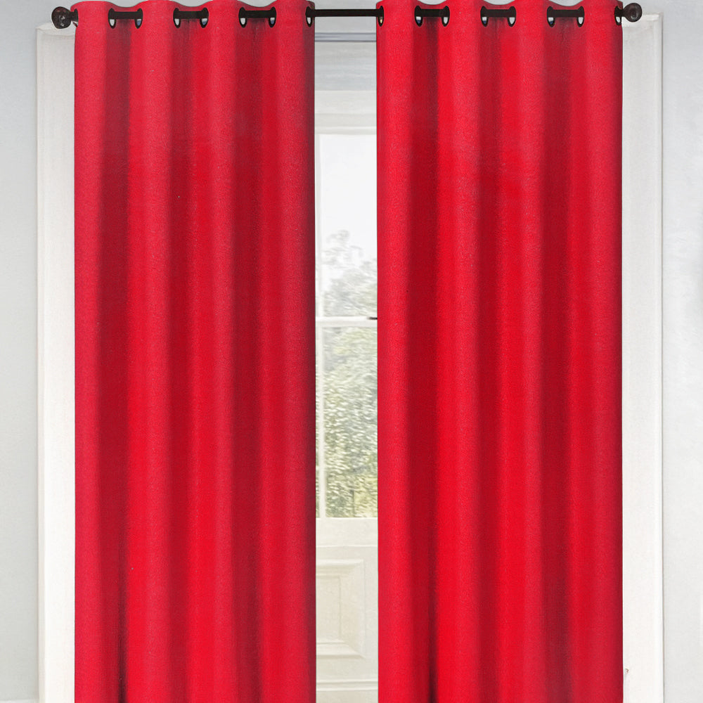 Cortina Lisa 54" x 84" Jacquard Roja / Home Elegance