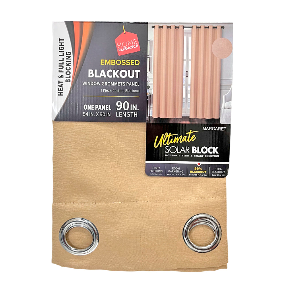 Cortina Margaret 54" x 90" Blackout Taupe / Home Elegance