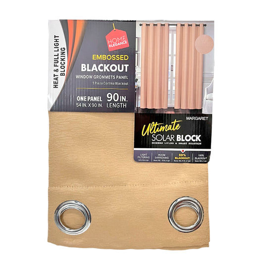 Cortina Margaret 54" x 90" Blackout Taupe / Home Elegance