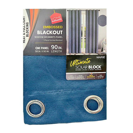 Cortina Marie 54" x 90" Blackout Navy / Home Elegance
