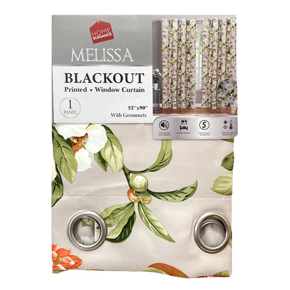 Cortina Melissa 52" x 90" Blackout Beige / Home Elegance