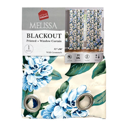 Cortina Melissa 52" x 90" Blackout Azul / Home Elegance