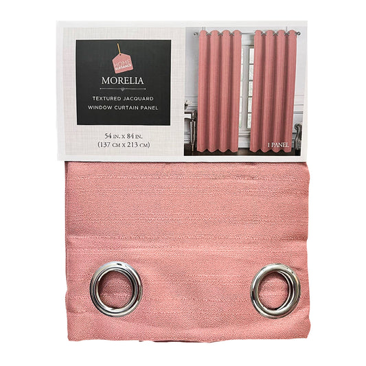 Cortina Morelia Home Elegance / Blush con Aros – 54" x 84"