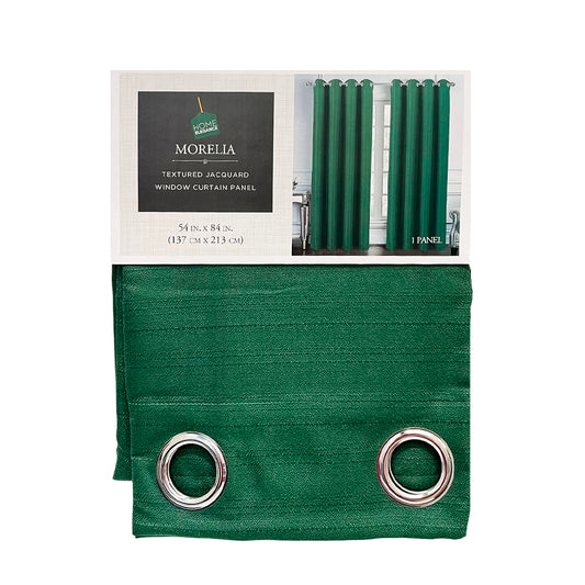 Cortina Morelia Home Elegance / Verde con Aros – 54" x 84"