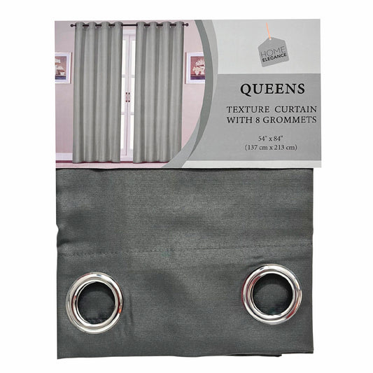 Cortina Queens Home Elegance - Gris / Aros - 54x84"