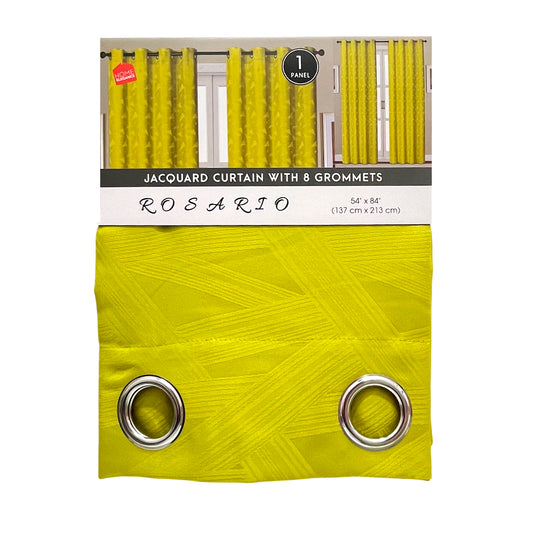 Cortina Rosario / Home Elegance / Lime con Aros / 54" x 84"