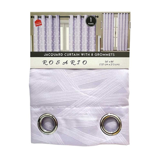 Cortina Rosario / Home Elegance / Lilac con Aros / 54" x 84"