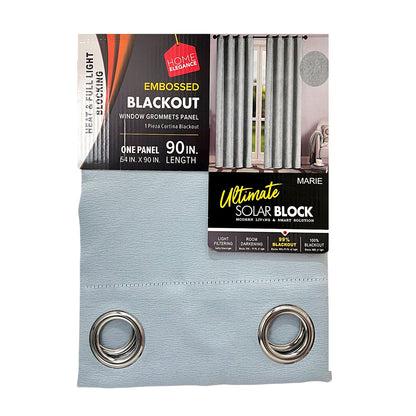 Cortina Marie 54" x 90" Blackout Silver / Home Elegance