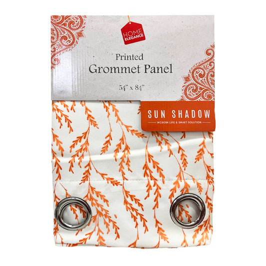 Cortina Whisper Home Elegance / Blackout / Naranja con Aros – 54" x 84"