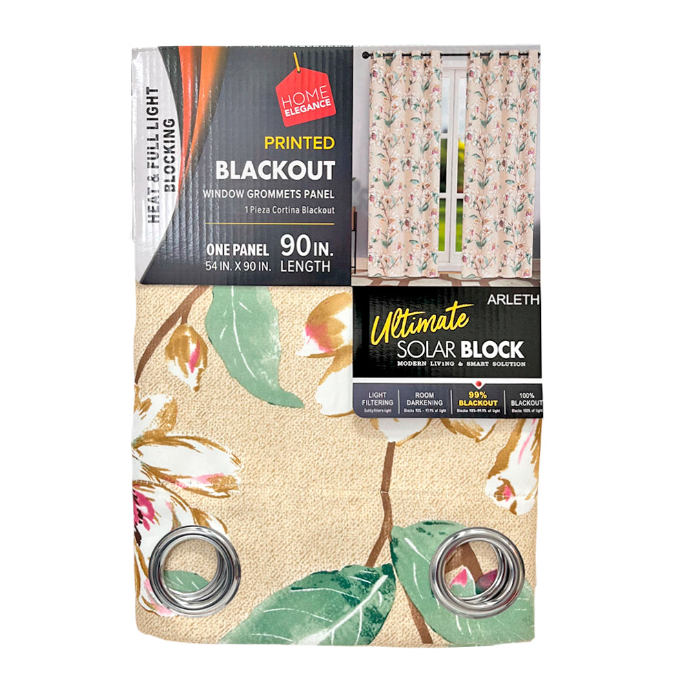 Cortina Arleth 52" x 90" Blackout Taupe / Home Elegance