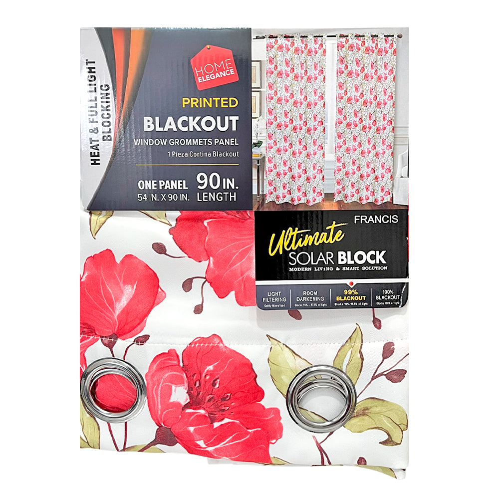 Cortina Francis 52" x 90" Blackout Roja / Home Elegance