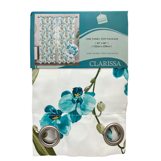 Cortina Clarissa 52" x 90" Blackout Azul / Home Elegance