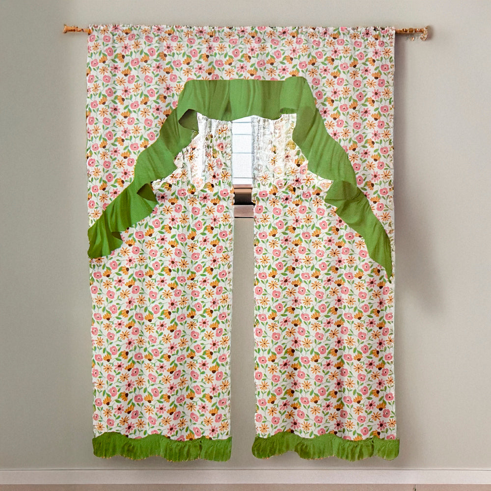 Cortina para Cocina Flower Estampada / 3 Piezas / Home Elegance