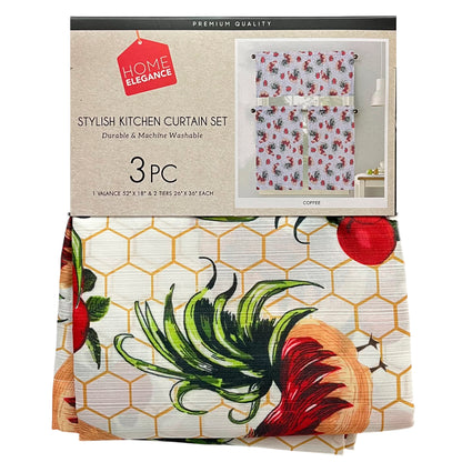 Cortina de Cocina / Home Elegance / Estampada Rooster