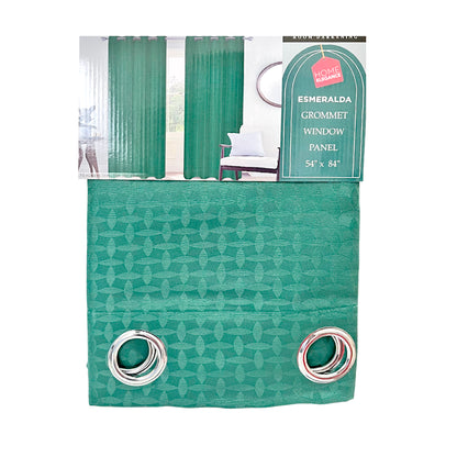 Cortina Esmeralda 54" x 84" Jacquard Verde / Home Elegance